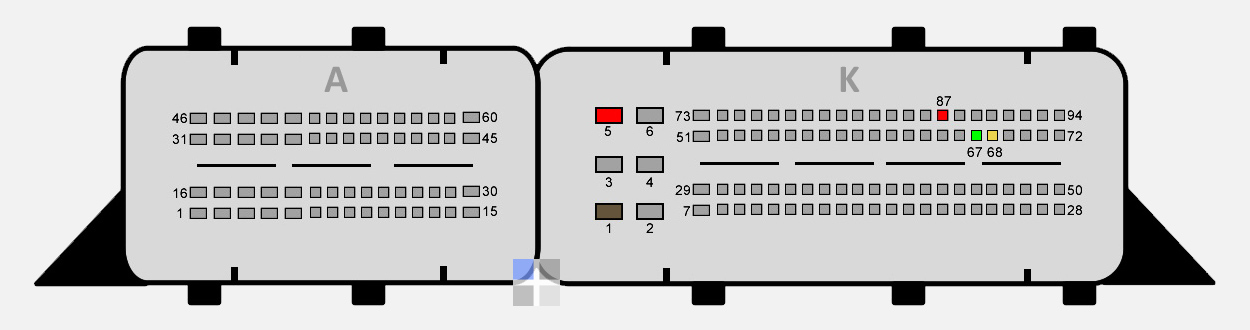 PIN-OUT / BASIC CONNECTION DIAGRAM OF BOSCH EDC17 CP24 ECU - VAG